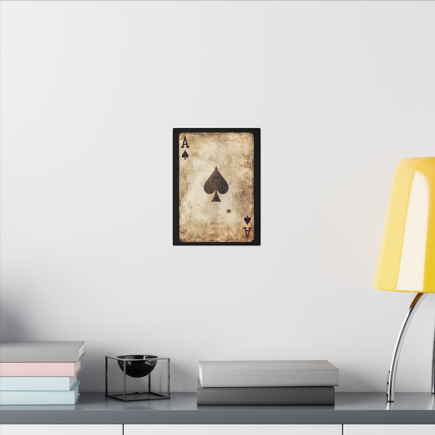 Ace Of Spades Black Wall Canvas