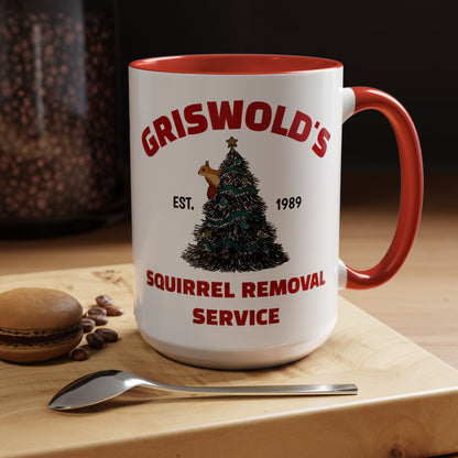 Griswold's Squirrel Removal Red Accent Mug