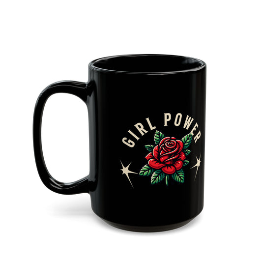 Girl Power Black Mug