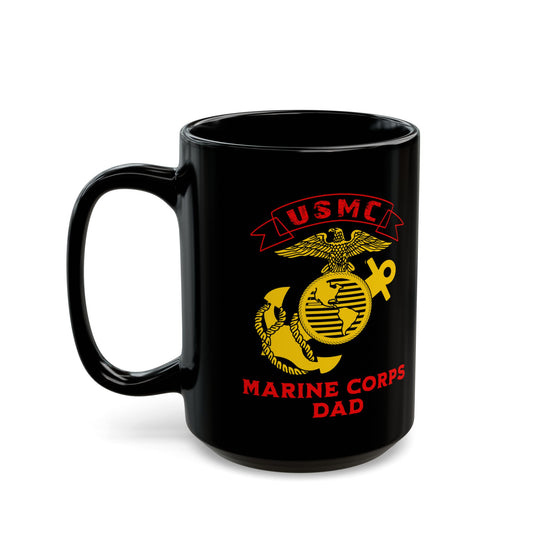 US Marine Corps Dad Black Mug