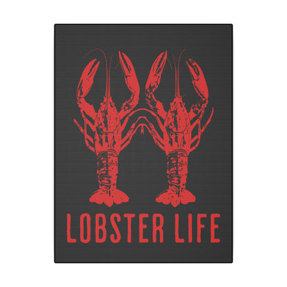 Lobster Life Black Wall Canvas