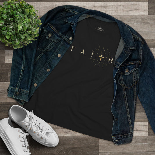 Shining Faith Black Womens T-Shirt