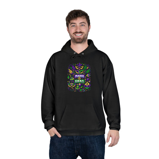 Mardi Gras Collage Black Hoodie