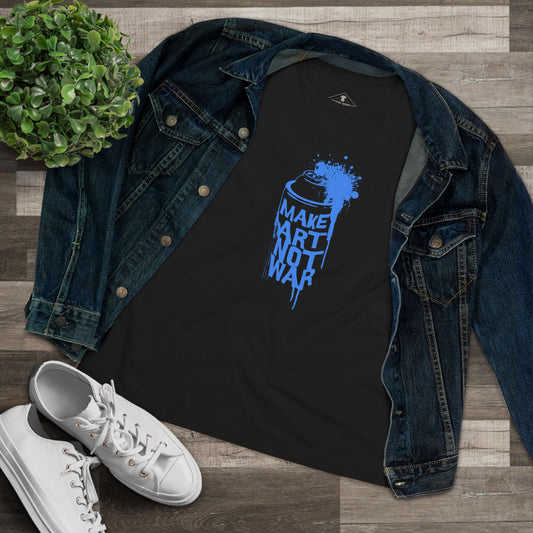 Make Art Not War Black Womens T-Shirt