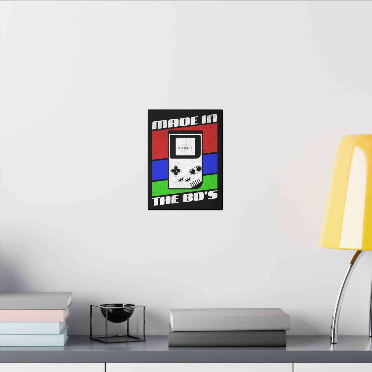 Made In The 80's Black Wall Canvas