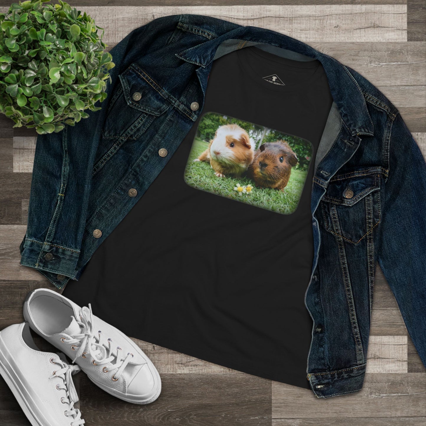 Guinea Pigs Black Womens T-Shirt