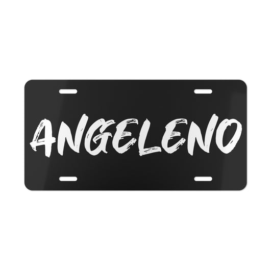 Angeleno Black Vanity License Plate