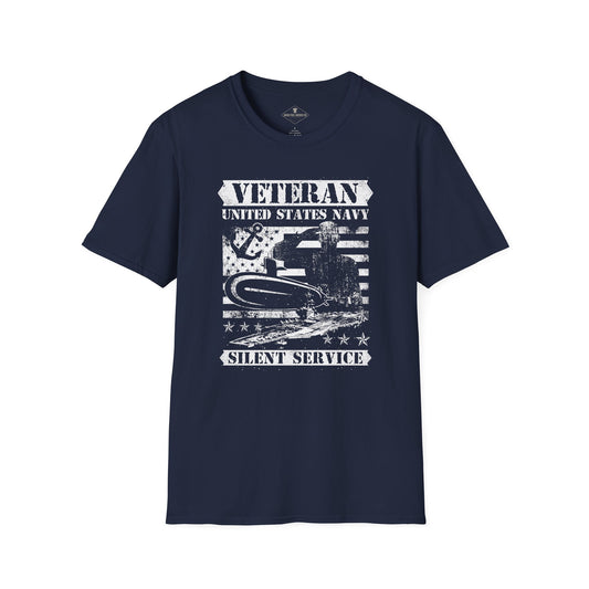 US Navy Veteran Silent Service Blue T-Shirt