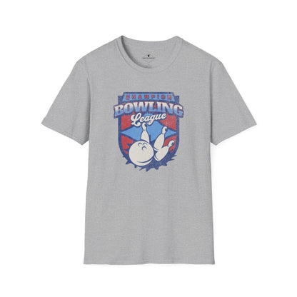 Bowling League Champion Grey T-Shirt
