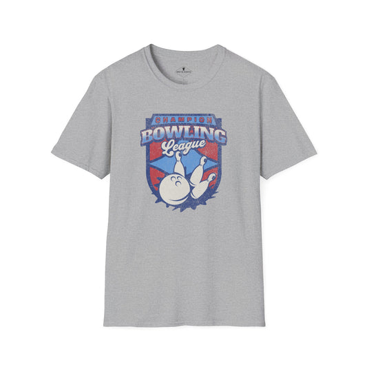 Bowling League Champion Grey T-Shirt