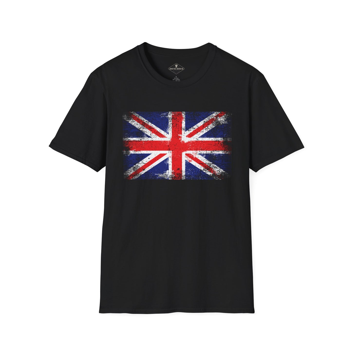 Union Jack UK Flag Black T-Shirt