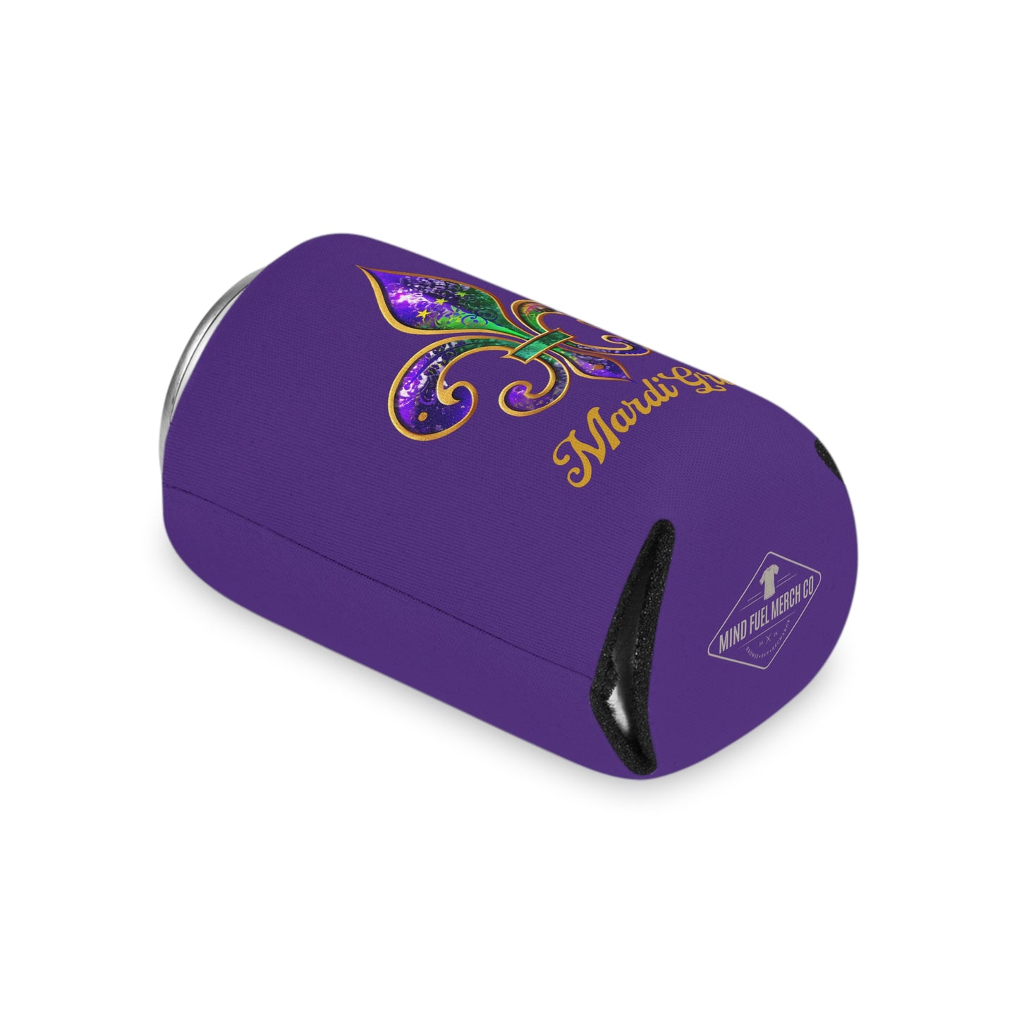 Mardi Gras Fleur De Lis Purple Koozie Can Cooler