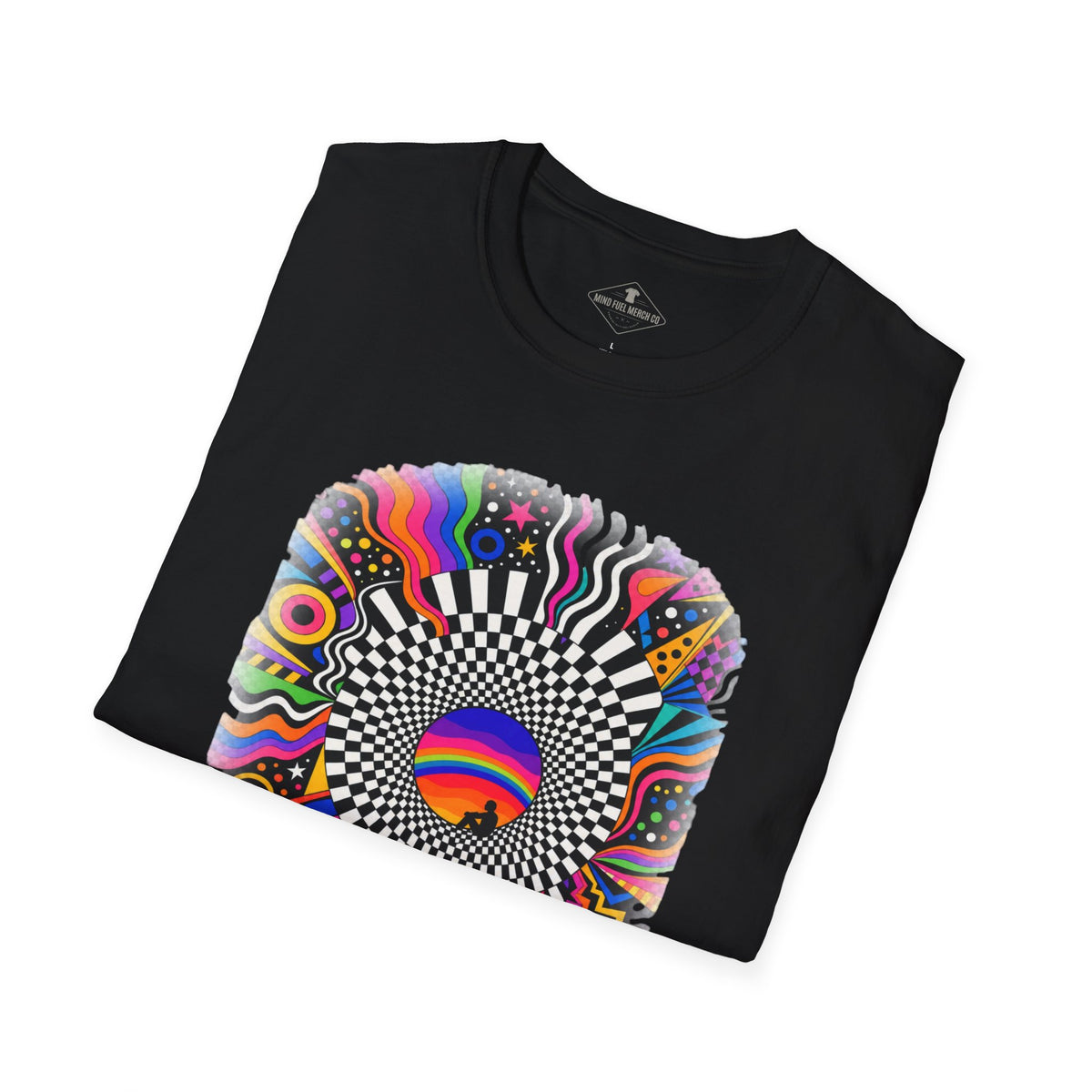 Trippy Sunset Black T-Shirt