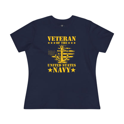 US Navy Veteran Blue Womens T-Shirt