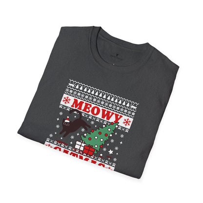 Meowy Catmas Christmas Dark Grey T-Shirt