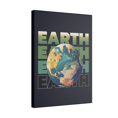 Earth Navy Wall Canvas