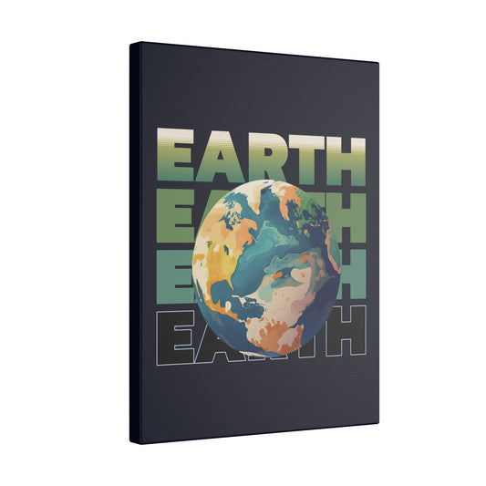 Earth Navy Wall Canvas