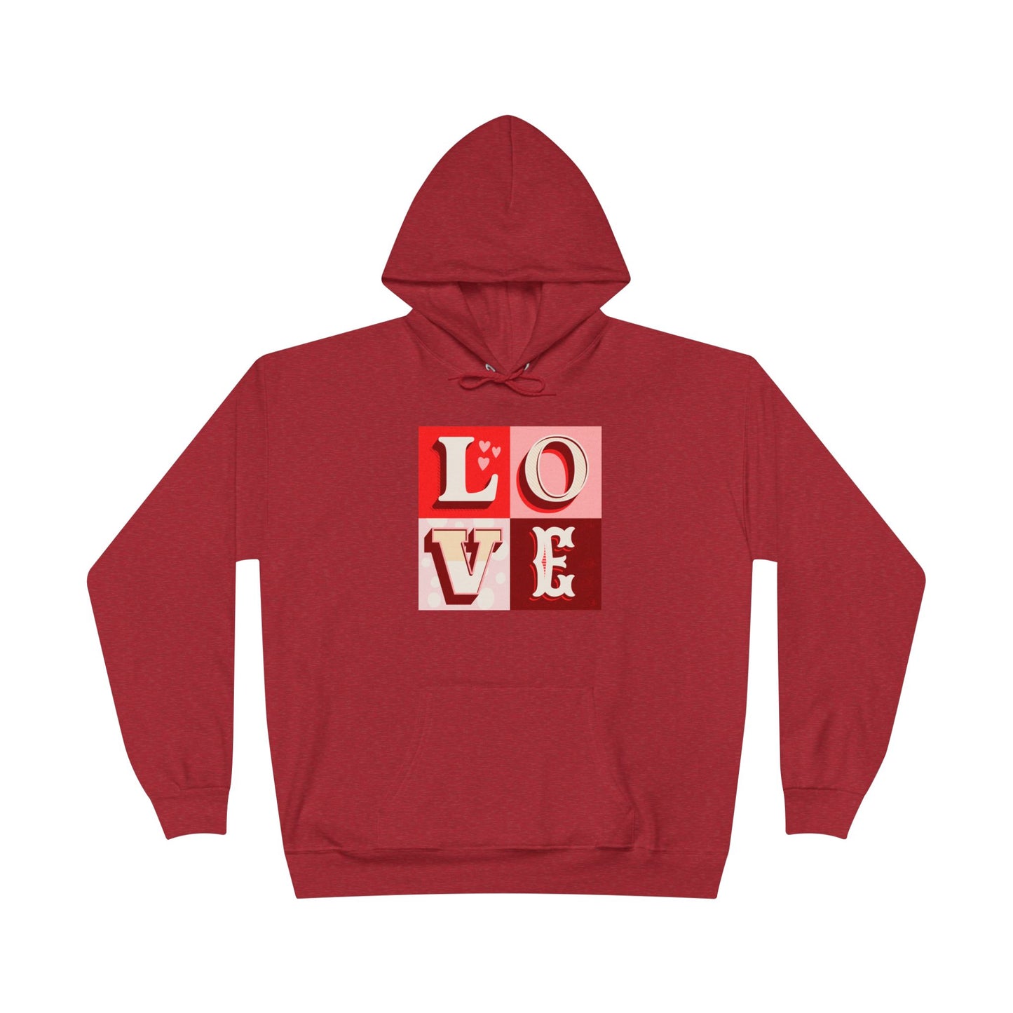 Love Blocks Red Hoodie