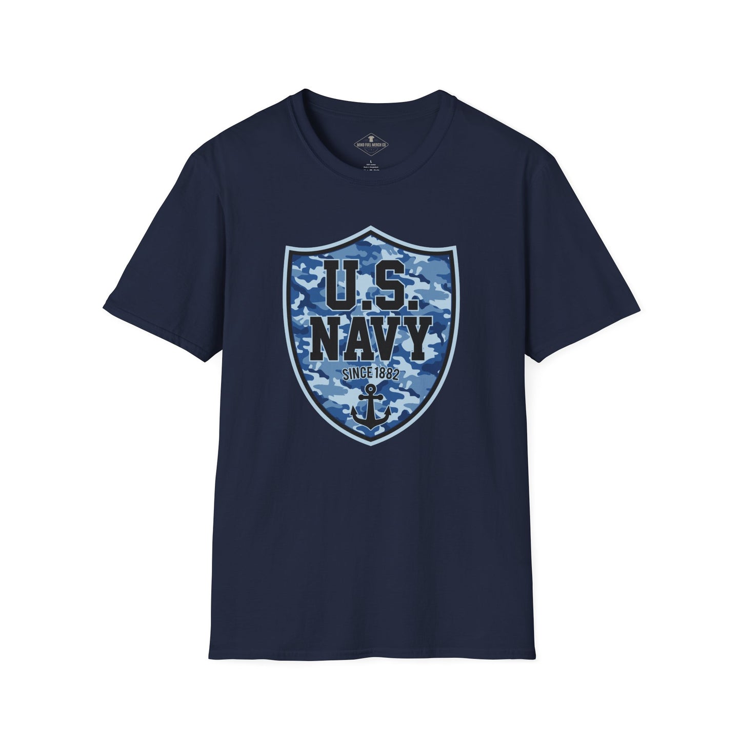 US Navy Camo Shield Blue T-Shirt