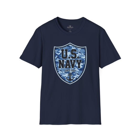 US Navy Camo Shield Blue T-Shirt
