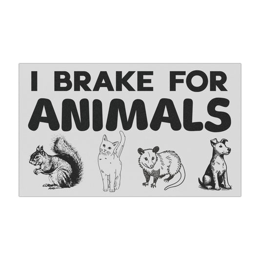 I Brake For Animals Car Magnet