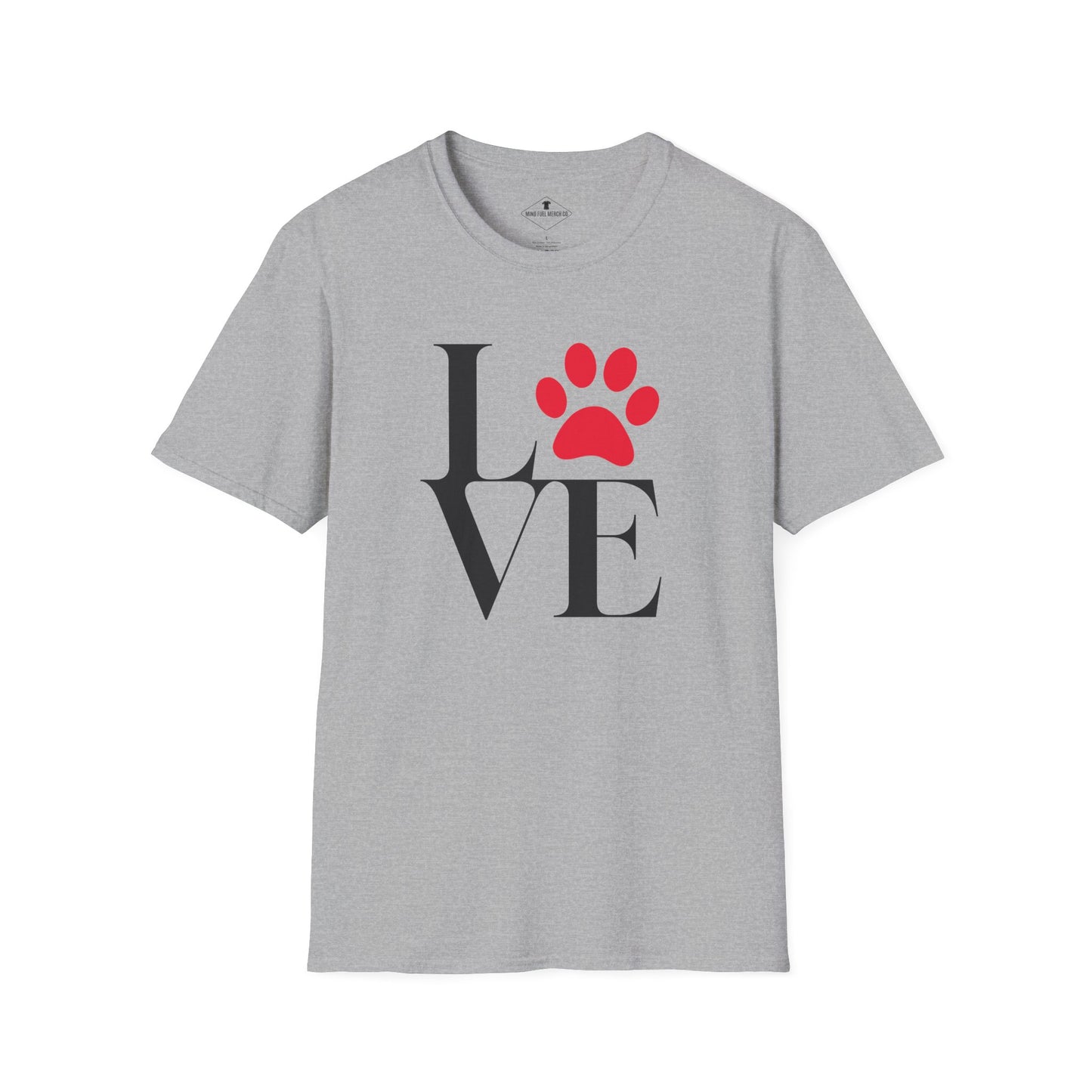 Paw Print Love Grey T-Shirt