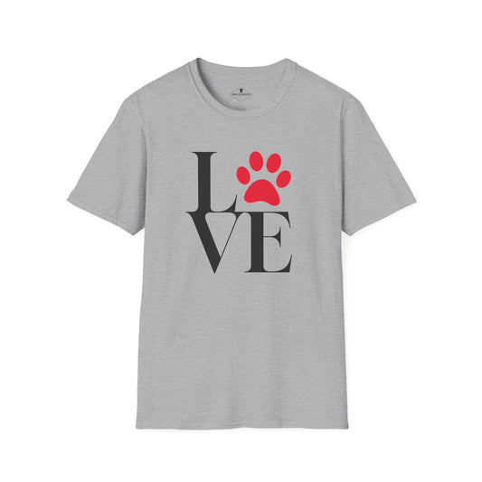 Paw Print Love Grey T-Shirt
