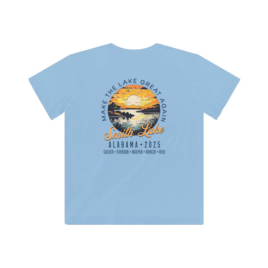 Smith Lake Sunset Light Blue Youth T-Shirt