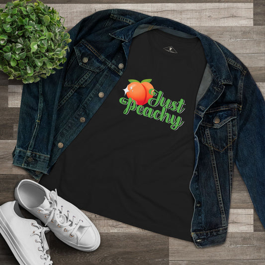Just Peachy Black Womens T-Shirt