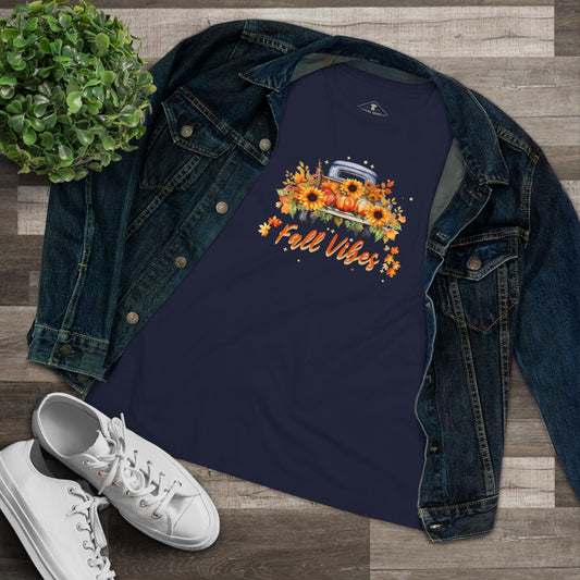 Fall Vibes Navy Womens T-Shirt