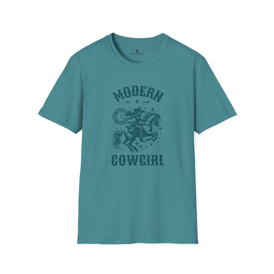 Modern Cowgirl Heather Turquoise T-Shirt