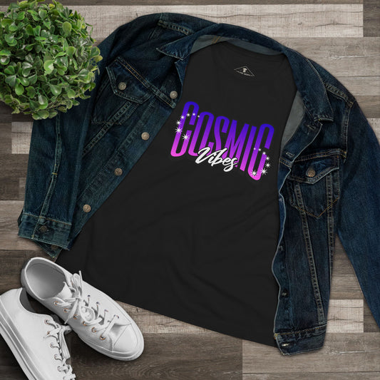 Cosmic Vibes Black Womens T-Shirt