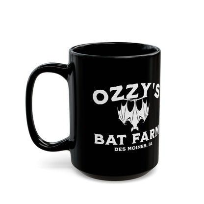 Ozzy's Bat Farm Black Mug
