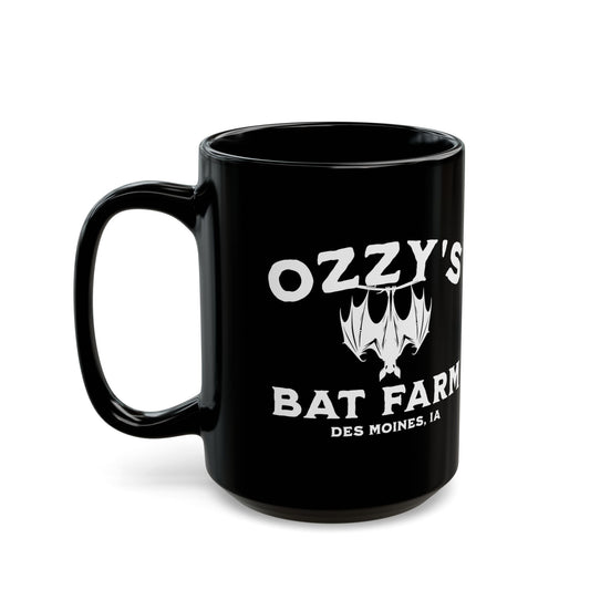 Ozzy's Bat Farm Black Mug