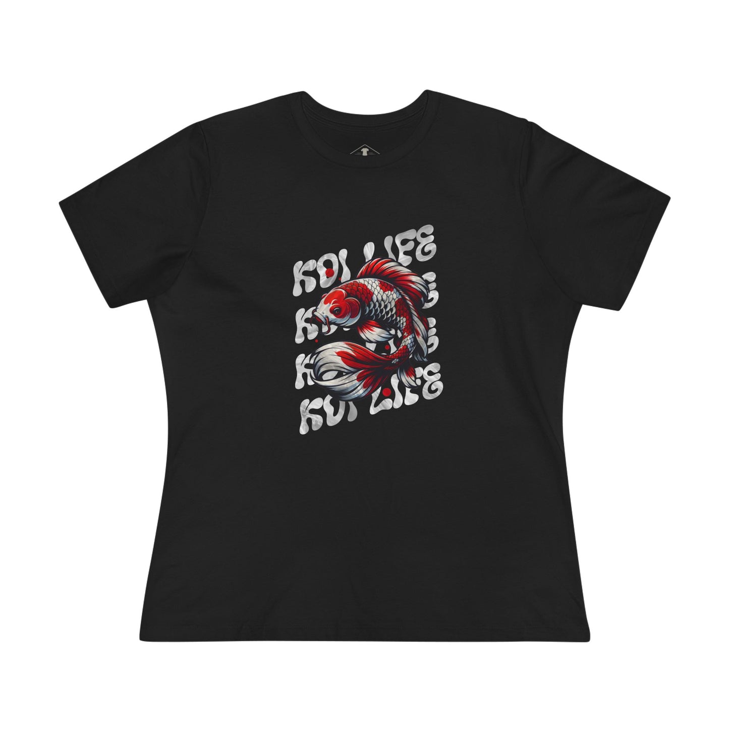 Koi Life Black Womens T-Shirt