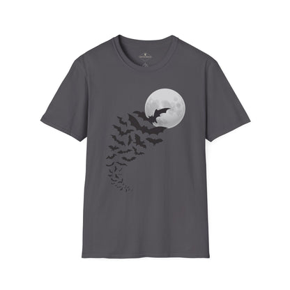 Bats & Moon Halloween Charcoal T-Shirt