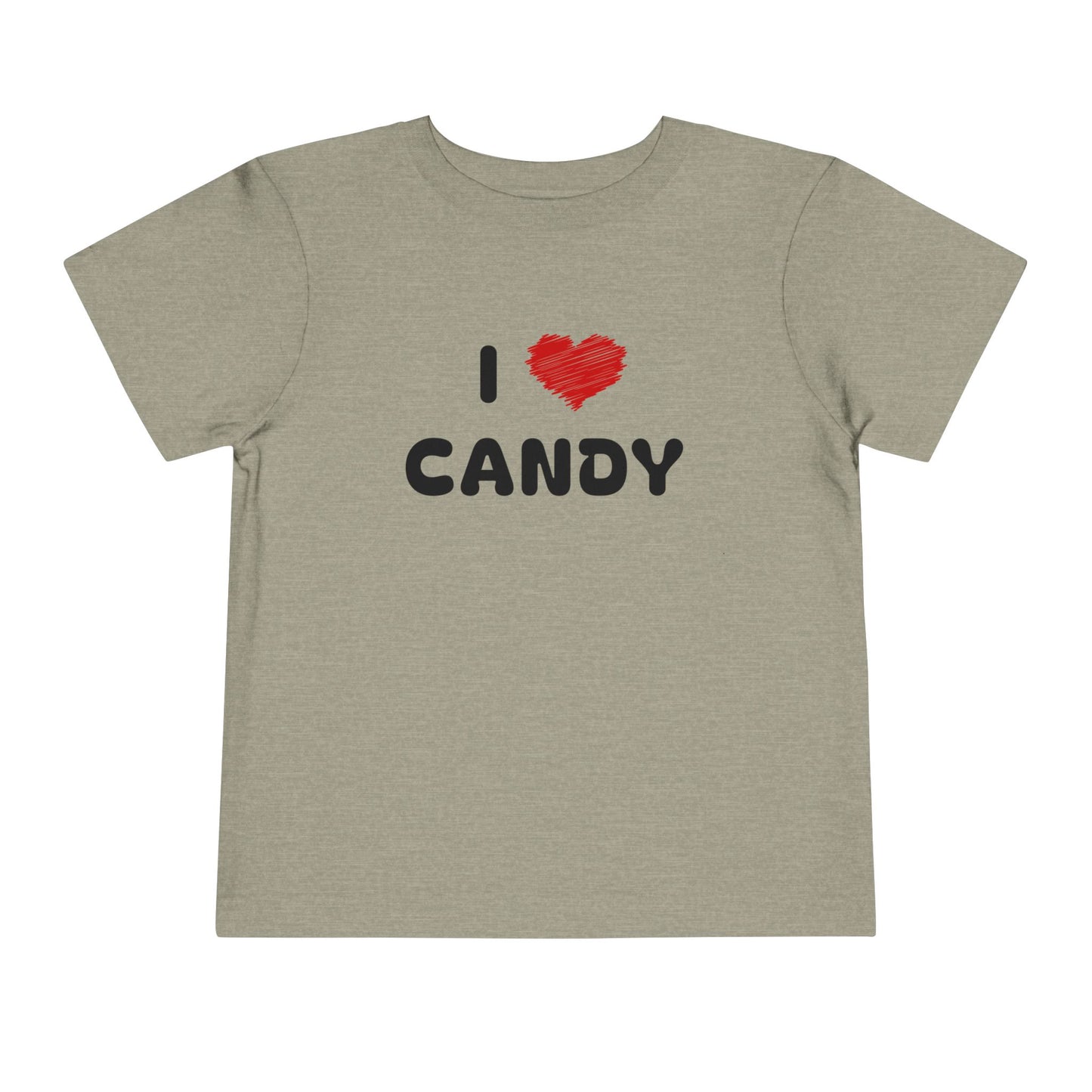 I Love Candy Grey Toddler T-Shirt