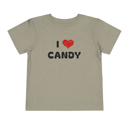 I Love Candy Grey Toddler T-Shirt
