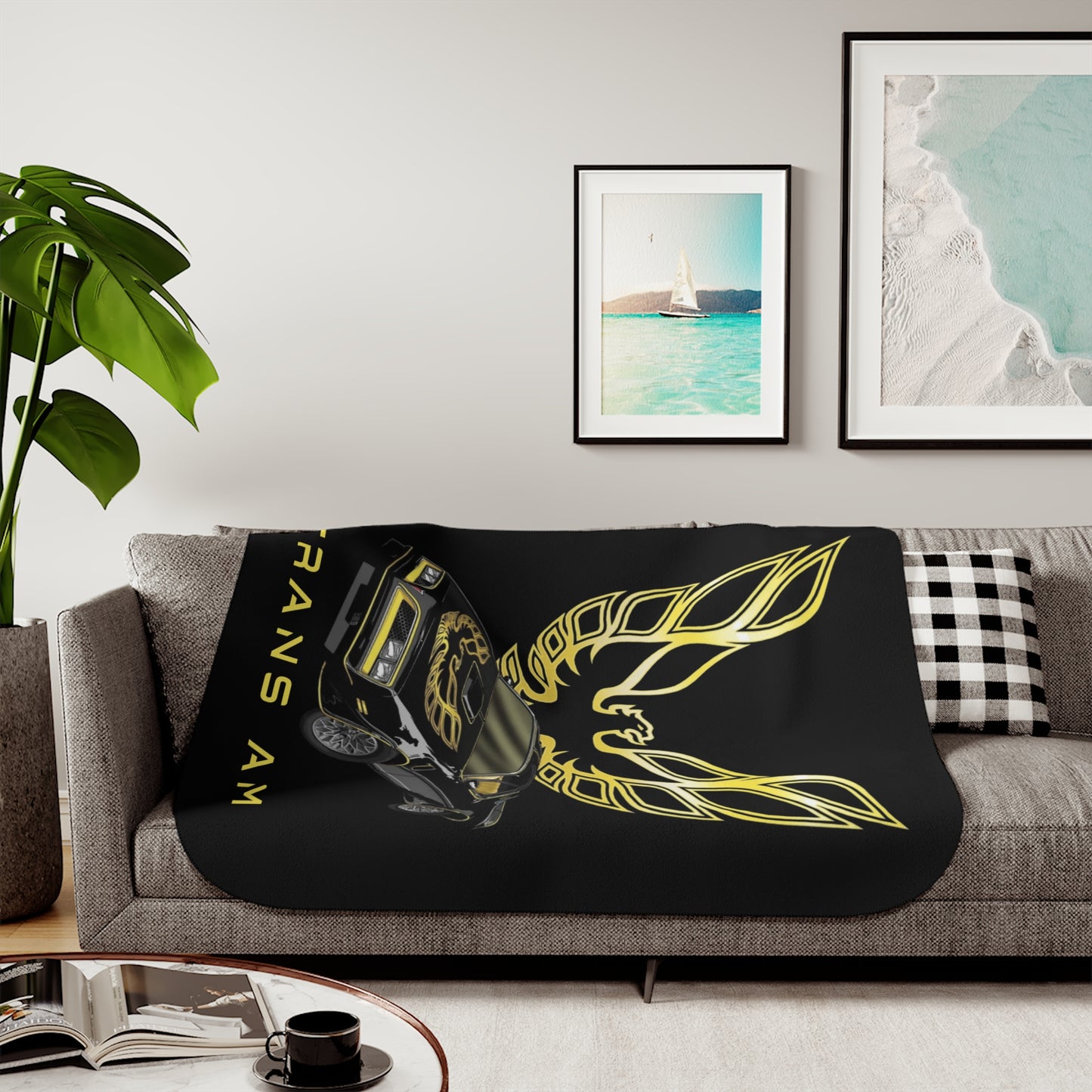 Vintage 1970's Firebird Sherpa Blanket