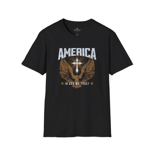 America In God We Trust Black T-Shirt
