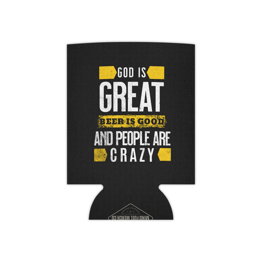 God Is Great Beer Is Good Black Koozie Can Cooler