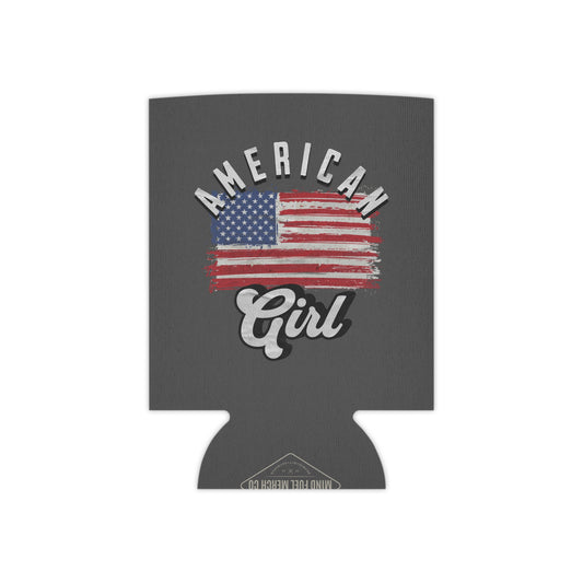 American Girl Grey Koozie Can Cooler