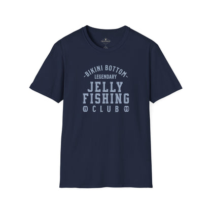 Bikini Bottom Jelly Fishing Club Navy Blue T-Shirt
