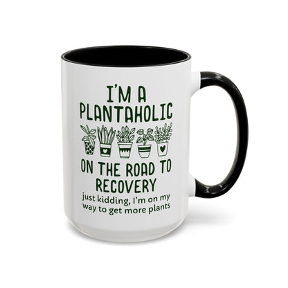 Plantaholic Black Accent Mug