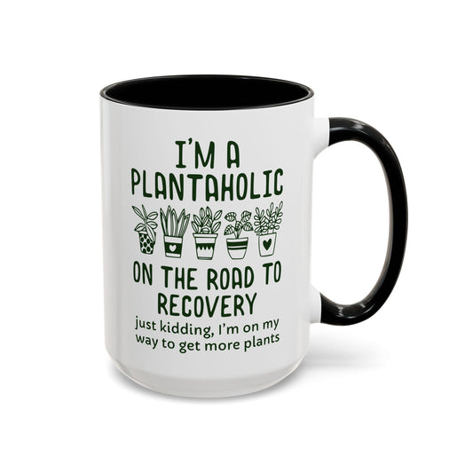 Plantaholic Black Accent Mug