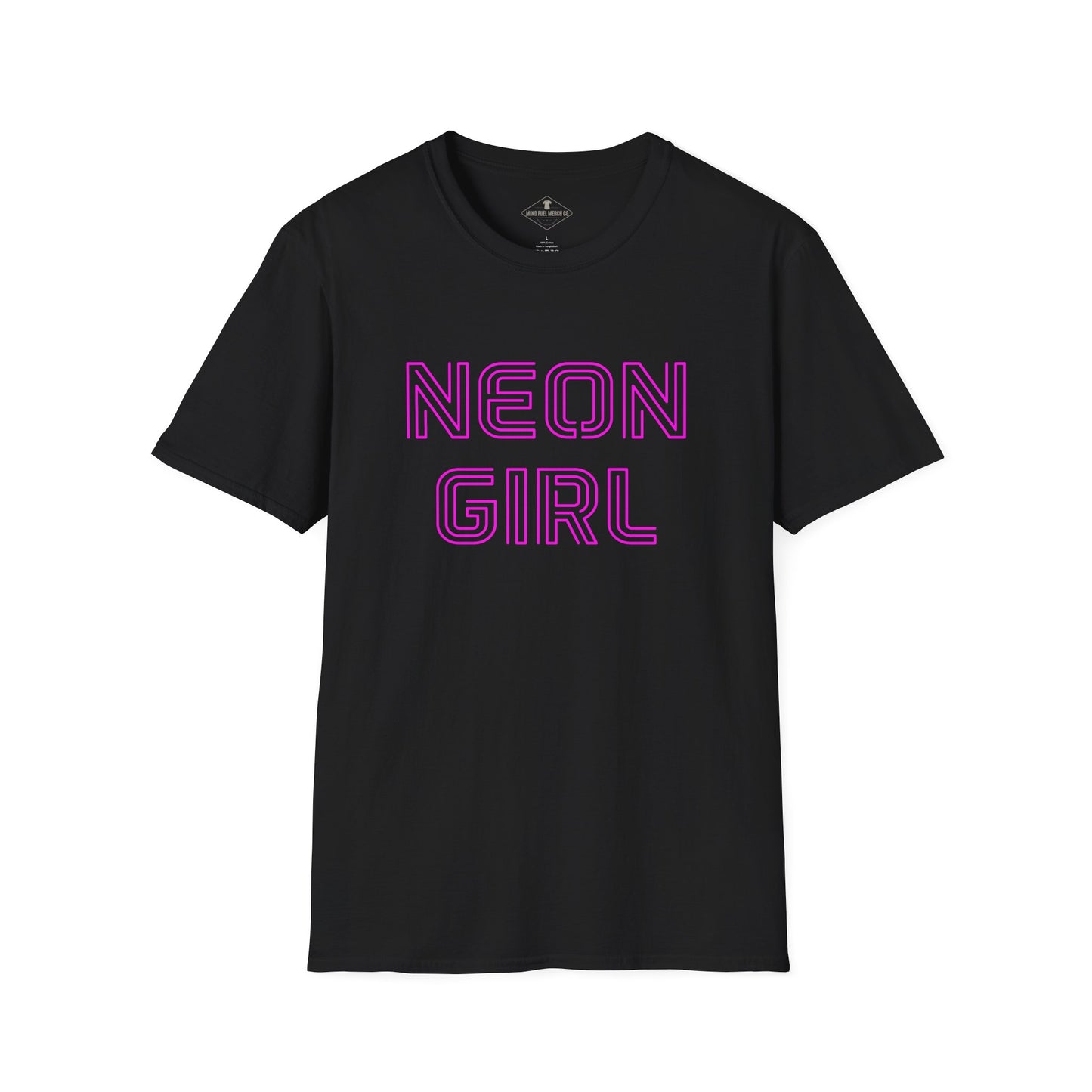 Neon Girl Black T-Shirt
