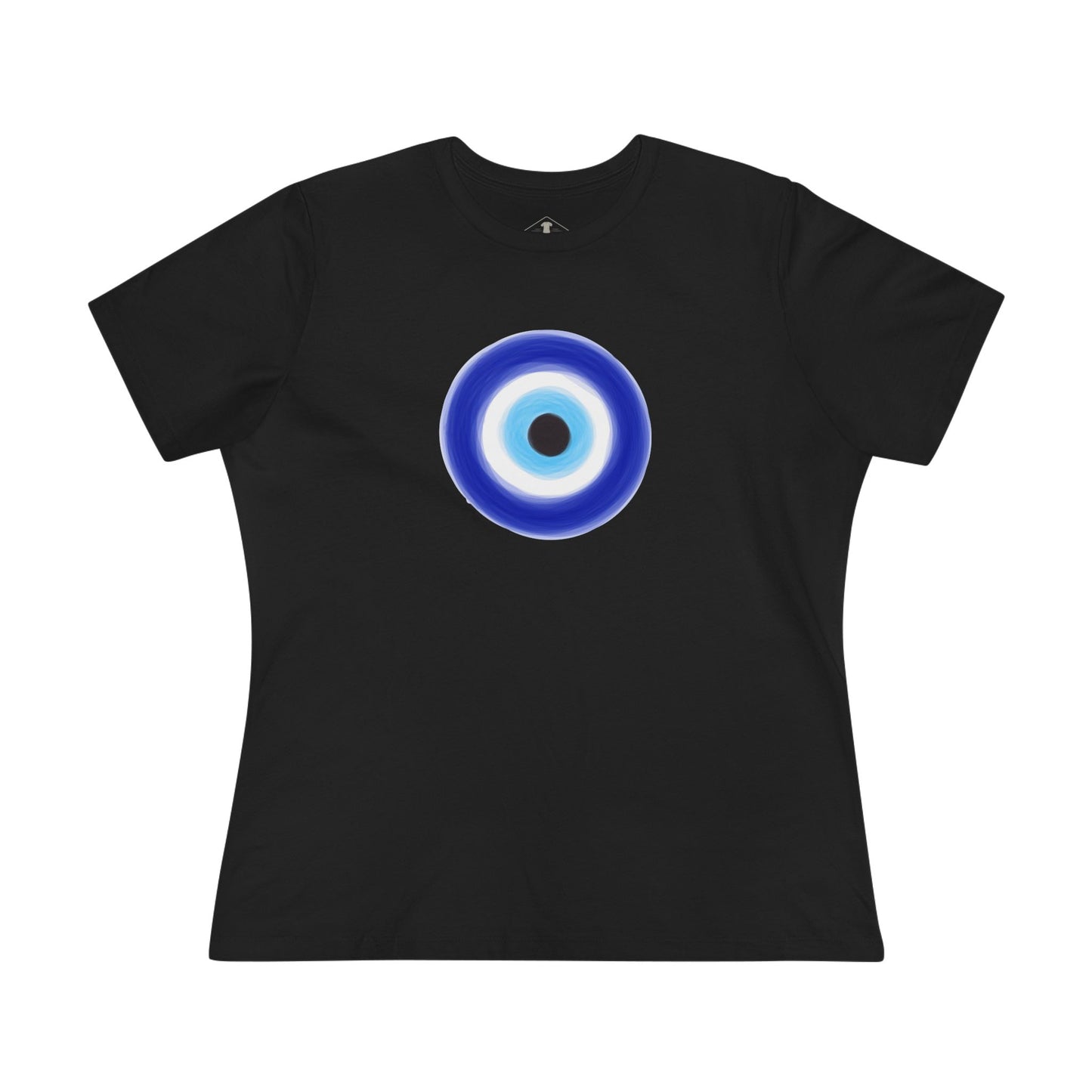 Evil Eye Charm Black Womens T-Shirt