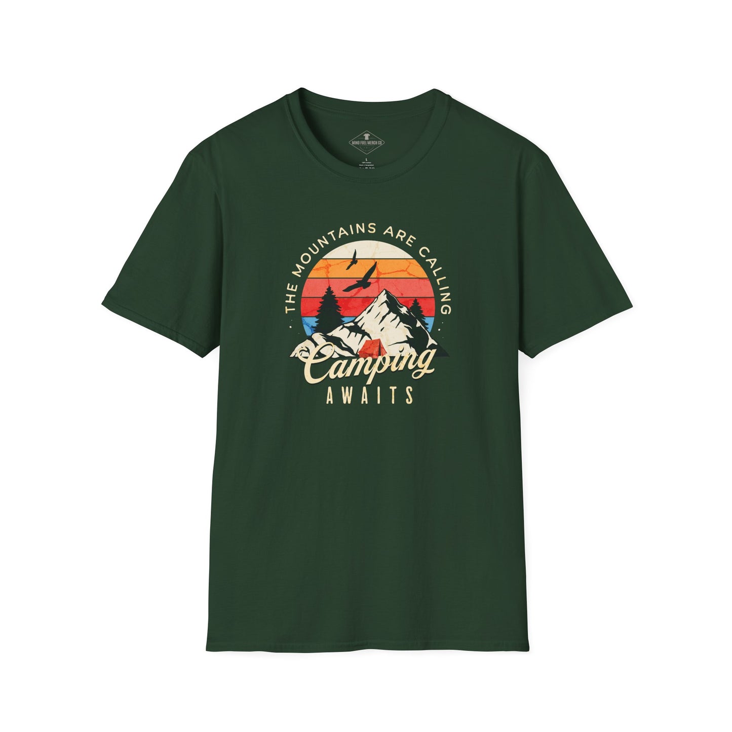 Camping Awaits Forest Green T-Shirt