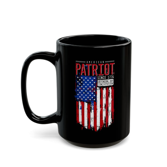 American Patriot Flag Black Mug
