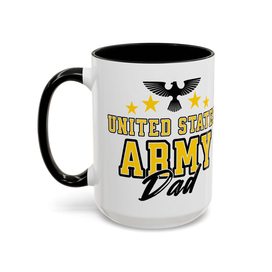 US Army Dad Black Accent Mug